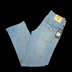 True Religion RICKY BIG T FLAP STRAIGHT JEAN New With Tags! Mens 32x32 $199